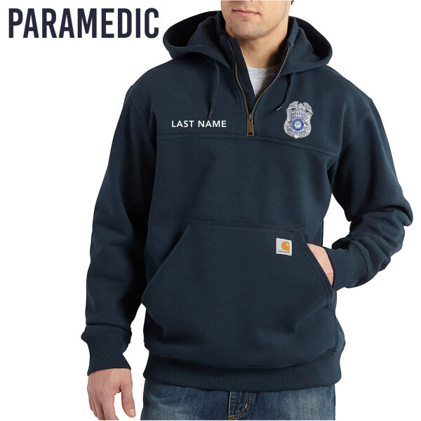***PARAMEDIC*** UNIFORM CARHARTT HOODIE - NAVY BLUE - PERSONALIZED Thumbnail